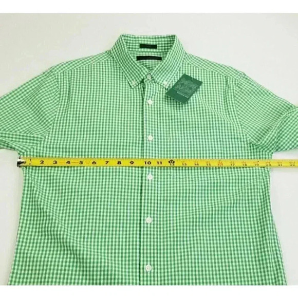 Hawker Rye Medium Slim Men's Stich Fix Button Down Green White Check Long Sleeve - Picture 2 of 10